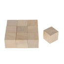 10pcs Blank Wooden Cubes Unfinished Wood Blocks for Art Crafts and Carving