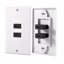 2 Pack HDMI Wall Plate, Dual 2 Port 4K HDMI Component Composite Audio Video