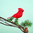 10pcs Simulated Red Parrot Artificial Bird with Clip for Wedding Home Decor