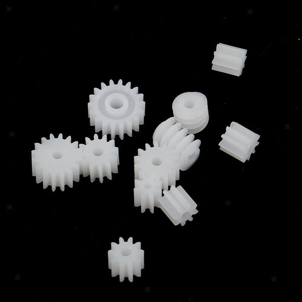 11pcs Plastic Assorted Gears Worm Kits for Kids Toys DIY Robot RC Car Models
