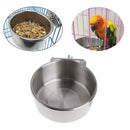 Stainless Steel Bird Feed Bowl Antirust Parrot Food Water Plate Kit (M 12CM