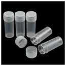50x Plastic Sample Bottle 5ml Test Tube Lab Small Vial Storage Container +  G3L9