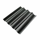 Baguette French Bread Pan 4 Loaves Wave Perforated Carbon Steel Mold Non-Stick