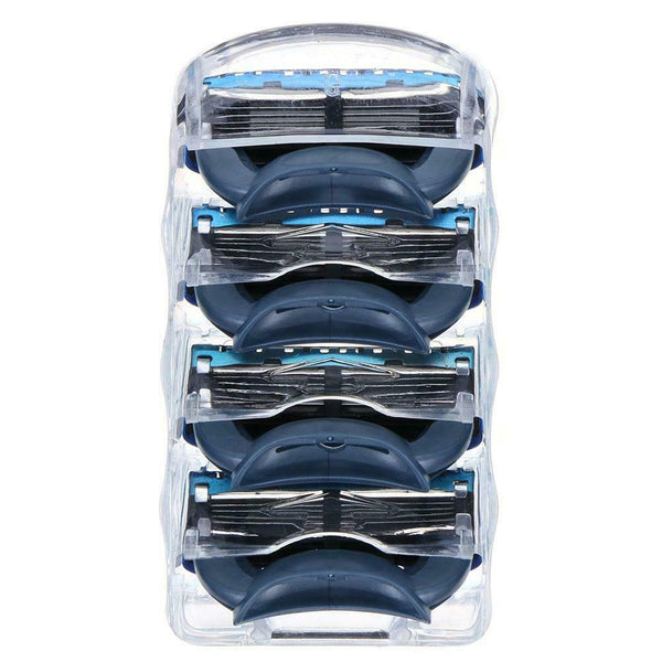 4pcs/Box Razor Blade 5-Layers Rasoir Shaving Dark Blue Razor Blades #JT1