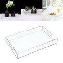 Food Service Tray Breafast Drinks Cake Trays Acrylic Makeup Organizer Clear