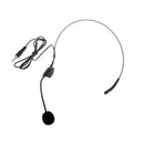 Black Headset Head-mounted Headworn Microphone System with Upright Type Plug