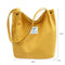 Fashion Women Handbag Canvas Totes Large Capacity Shoulder Bag (Yellow)
