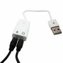 External USB2.0 Virtual 7.1 Channel Audio Sound Card White Converter Adapter New