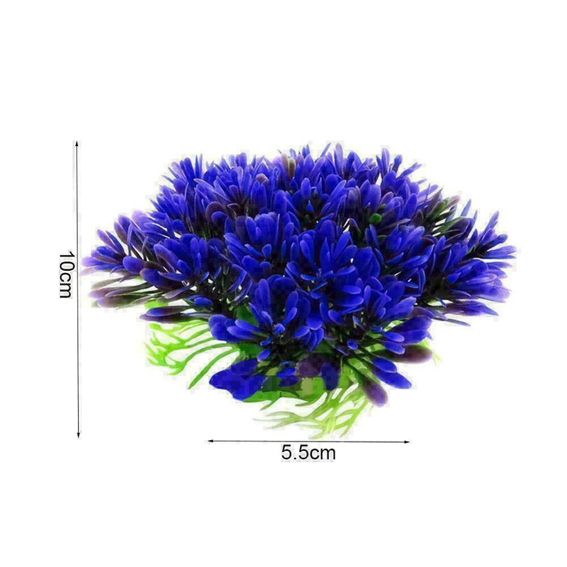 Fish Tank Aquarium Decor Accessories Artificial Water New Plan Grass Purple K7A6