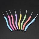 8pcs/set Soft Handle Colorful Aluminium Crochet Hooks Knitting Needles Kits