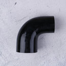 Black 90 degree reducer silicone hose 51-63mm pipe coupler BL BX