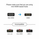 Mini HDMI to HDMI cable, Cable Creation 0.5ft Mini-HDMI Male to HDMI Female