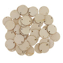 100Pcs Unfinished Predrilled Wood Slices DIY Pendant Round Log Discs Decor