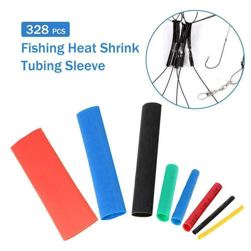 328Pcs Assorted 2:1 Heat Shrink Tubing Tube Cable Sleeving Wrap Wire Kit 8-Size