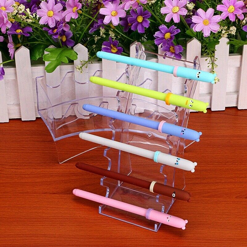 Acrylic Pen Holder Display Stand Clear Makeup Brush Rack Organizer Holder f N2Z3