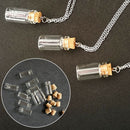 10pcs Mini Plastic Perfume Bottles Cork Potion Vials Charms Necklace Pendant DIY