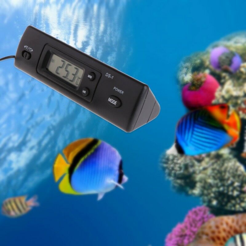 Digital Fish Tank Aquarium Thermometer Terrarium Outside Car Inside Temperature