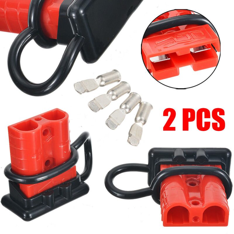 2x 50A Car Battery Quick Connect Disconnect Power Cable Connector Plug Jack Kits