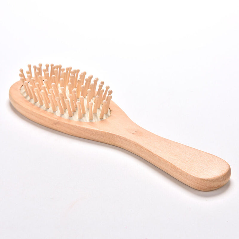 Paddle Hair Care Brush Wooden Massage Comb Scalp Stress Release Beauty ToolBX
