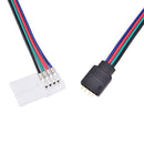 10PCS 10mm 4 Pin Male Female PCB Connector Cable For RGB 5050 3528 LED Strip FT