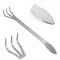 Bonsai Tools 3-Prong Stainless Steel Root Rake Kit with Ergonomic Handle fo