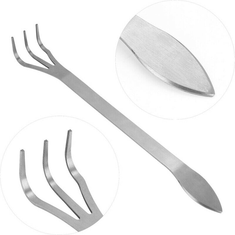Bonsai Tools 3-Prong Stainless Steel Root Rake Kit with Ergonomic Handle fo