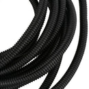 25 Ft Split Wire Loom Conduit Polyethylene Tubing Black Color Sleeve Tube