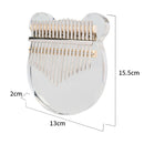 Transparent Kalimba Acrylic 17 Keys with Tuning Hammer and Case for Beginners