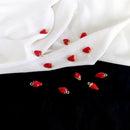 2X Strawberry Charms Handmade DIY Crafts Enamel Alloy Jewelry Making JR