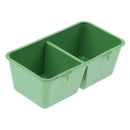 20 PCS Single and Double Rectangle Cup Bird Food Bowl Water Cup for Parrots