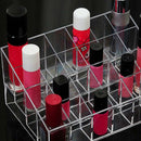 Acrylic 24 Slots Cosmetic Organizer Makeup Case Holder Display Stand Storage