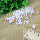 200 Pcs Plastic Alphabet Cube Loose Beads For Jewelry Necklace Bracelet  QYN