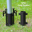 Iron Awning Rod Holder Black Outdoor Camping Fixed Tube Fishing Garden Universal