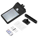 3 Modes Solar Powered Wall Light PIR Remote Control Motion Sensor 48 LED Lamp