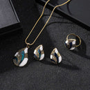 Women'S Fashion Retro 3 Pcs/Set Bride Wedding Luxury Crystal Necklace/EarrinS8E7