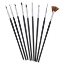 10 Brush Paintbrush Manicure Gel Nails Acrylic Nail Art