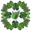 90 Artificial Palm Leaves with Stem for Tropical Party Decoration Aloha Jun P1K7