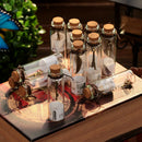 12Pcs Charms Empty Glass Cork Wish Bottles Pendant Vials Clear for Necklace