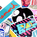 50PCs Stickers Mix Style Funny Cartoon Fridge Doodle Snowboard Luggage Sticke ME