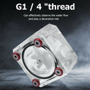 G1/4 Thread 6 Impeller 3 Ways Flow Meter Indicator for PC Water Cooling System