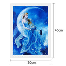 5D DIY Round Drill Diamond Painting Moon Goddess Cross Stitch Embroidery(A