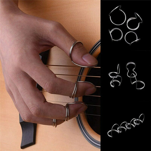 4 Pcs Guitar Picks/Anti-Finger Scrath/Finger Protect Celluloid Finger Cover M8V4