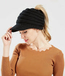 Red Dpring Winter Female Ball Cap Winter Hat for Women Girl