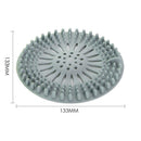 Silicone Sink Strainer Water Stopper Floor Drain Hair Plug (Navy Blue) A