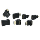 7x HDMI Extension Adapter Converter Mini Micro Cable Connectors Kit For HDTV Kit