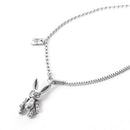 Women Men Fashion Pendant Rabbit Necklace Stainless Steel Geometric Gift Hip Hop