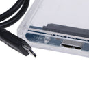 Transparent USB3.0External Hard Drive Enclosure Case for 2.5Inch SATA HDD SSD Gw