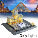 DIY Assembled Building Blocks LED Light Architecture Building Series Louvre S7K1