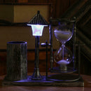 Retro Hourglass Pen Holder Hourglass Night Light Crafts Multifunction Eu FHH