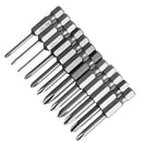 12pcs High Quality 1/4" 50MM PH00-PH2 Magnetic Cross Head Screwdriver Bits YM